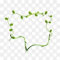 绿色小叶子藤蔓边框-空若网 绿色小叶子藤蔓边框-空若网