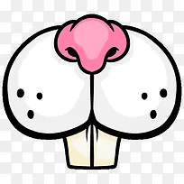 粉色兔鼻子和白色大兔牙-空若网 粉色兔鼻子和白色大兔牙-空若网