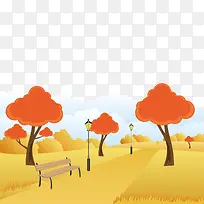矢量秋天的树-空若网 矢量秋天的树-空若网