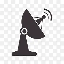 手绘黑色雷达接收器-空若网 手绘黑色雷达接收器-空若网