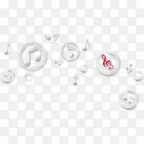 白色音符素材-空若网 白色音符素材-空若网