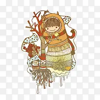 矢量卡通印花-空若网 矢量卡通印花-空若网