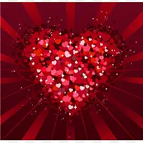 红色空调绚丽爱心装饰-空若网 红色空调绚丽爱心装饰-空若网