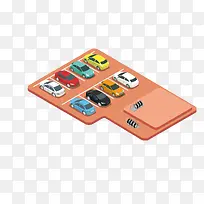 卡通停车场矢量素材-空若网 卡通停车场矢量素材-空若网