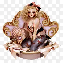 cg贝壳美女插画-空若网 cg贝壳美女插画-空若网