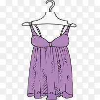 矢量紫色睡衣素材-空若网 矢量紫色睡衣素材-空若网