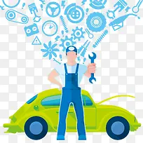 矢量扁平化修理图标-空若网 矢量扁平化修理图标-空若网