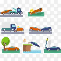 矢量手绘车辆事故-空若网 矢量手绘车辆事故-空若网