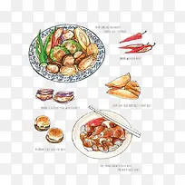 卡通中餐炒菜-空若网 卡通中餐炒菜-空若网