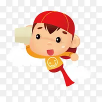 拿着土电话的小男孩-空若网 拿着土电话的小男孩-空若网