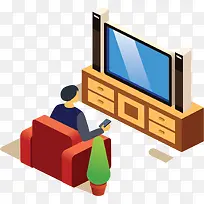 在客厅看电视的人-空若网 在客厅看电视的人-空若网