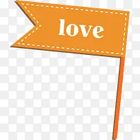 橙色小旗帜-空若网 橙色小旗帜-空若网