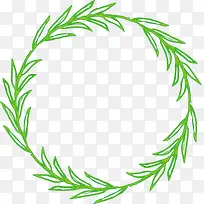 绿色手绘绿色草环-空若网 绿色手绘绿色草环-空若网