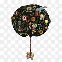 创意欧美风小树插画-空若网 创意欧美风小树插画-空若网