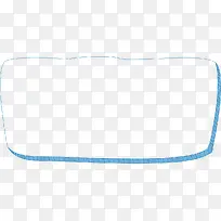 白色立体蓝边卡通长方形背景-空若网 白色立体蓝边卡通长方形背景-空若网