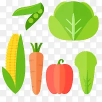 卡通手绘农产品玉米萝卜-空若网 卡通手绘农产品玉米萝卜-空若网