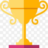 金色扁平化奖杯-空若网 金色扁平化奖杯-空若网