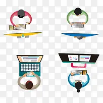 加班忙碌办公中矢量-空若网 加班忙碌办公中矢量-空若网