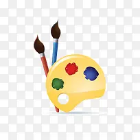 画具扁平化矢量图-空若网 画具扁平化矢量图-空若网