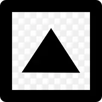 向上箭头的三角形内的方形轮廓图标-空若网 向上箭头的三角形内的方形轮廓图标-空若网