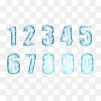 创意结冰状数字PNG-空若网 创意结冰状数字PNG-空若网