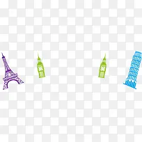 巴黎卡通建筑地标-空若网 巴黎卡通建筑地标-空若网
