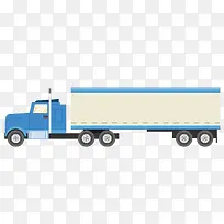 矢量蓝色运输专车卡车-空若网 矢量蓝色运输专车卡车-空若网