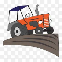 卡通机械种植农地插画-空若网 卡通机械种植农地插画-空若网