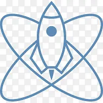 矢量线性火箭素材-空若网 矢量线性火箭素材-空若网