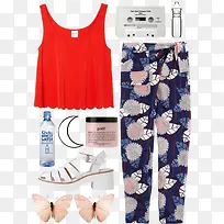 红色无袖上衣-空若网 红色无袖上衣-空若网