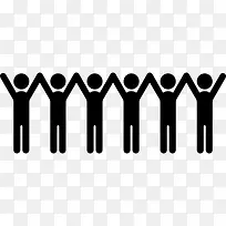 手牵着手在一排图标-空若网 手牵着手在一排图标-空若网