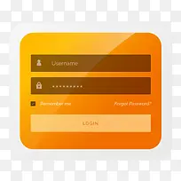 矢量橙色登录模板-空若网 矢量橙色登录模板-空若网