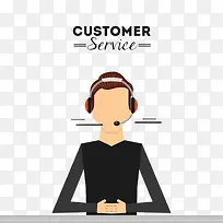 手绘男性客服-空若网 手绘男性客服-空若网