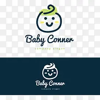 矢量可爱婴儿商标设计素材-空若网 矢量可爱婴儿商标设计素材-空若网
