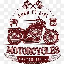 矢量摩托车插画-空若网 矢量摩托车插画-空若网