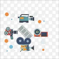 扁平化摄像产品图标-空若网 扁平化摄像产品图标-空若网