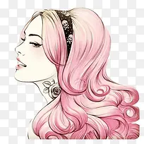 化妆美容艺术手绘卡通女性图-空若网 化妆美容艺术手绘卡通女性图-空若网