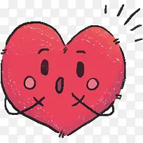 红色可爱惊讶爱心-空若网 红色可爱惊讶爱心-空若网