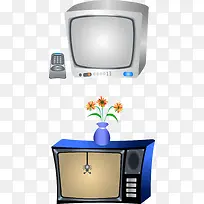 矢量复古电视图片-空若网 矢量复古电视图片-空若网