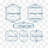 复古花边标签矢量图-空若网 复古花边标签矢量图-空若网
