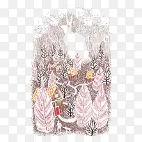 矢量线条插画-空若网 矢量线条插画-空若网