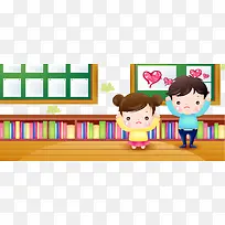 矢量教室里的学生插画-空若网 矢量教室里的学生插画-空若网