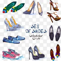 水彩画女鞋-空若网 水彩画女鞋-空若网