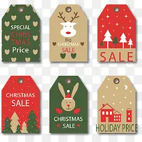 扁平可爱圣诞节标签-空若网 扁平可爱圣诞节标签-空若网