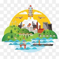 扁平化城镇-空若网 扁平化城镇-空若网