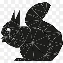 三角形抽象松鼠-空若网 三角形抽象松鼠-空若网