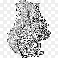 创意花纹松鼠-空若网 创意花纹松鼠-空若网