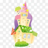 卡通房子高楼-空若网 卡通房子高楼-空若网