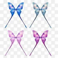 蓝色蝴蝶翅膀PNG素材-空若网 蓝色蝴蝶翅膀PNG素材-空若网