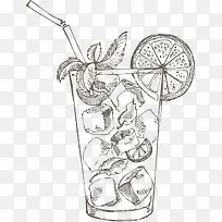 手绘灰色玻璃杯子-空若网 手绘灰色玻璃杯子-空若网